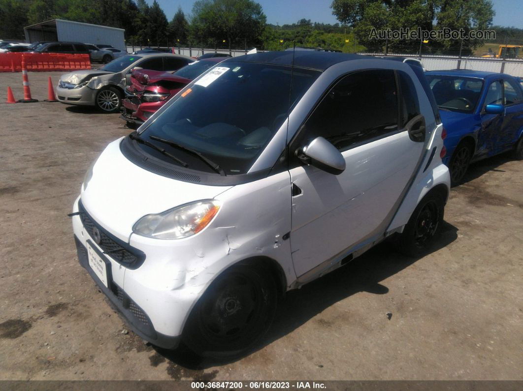 2014 Smart Fortwo Pure/passion White vin: WMEEJ3BA8EK767845