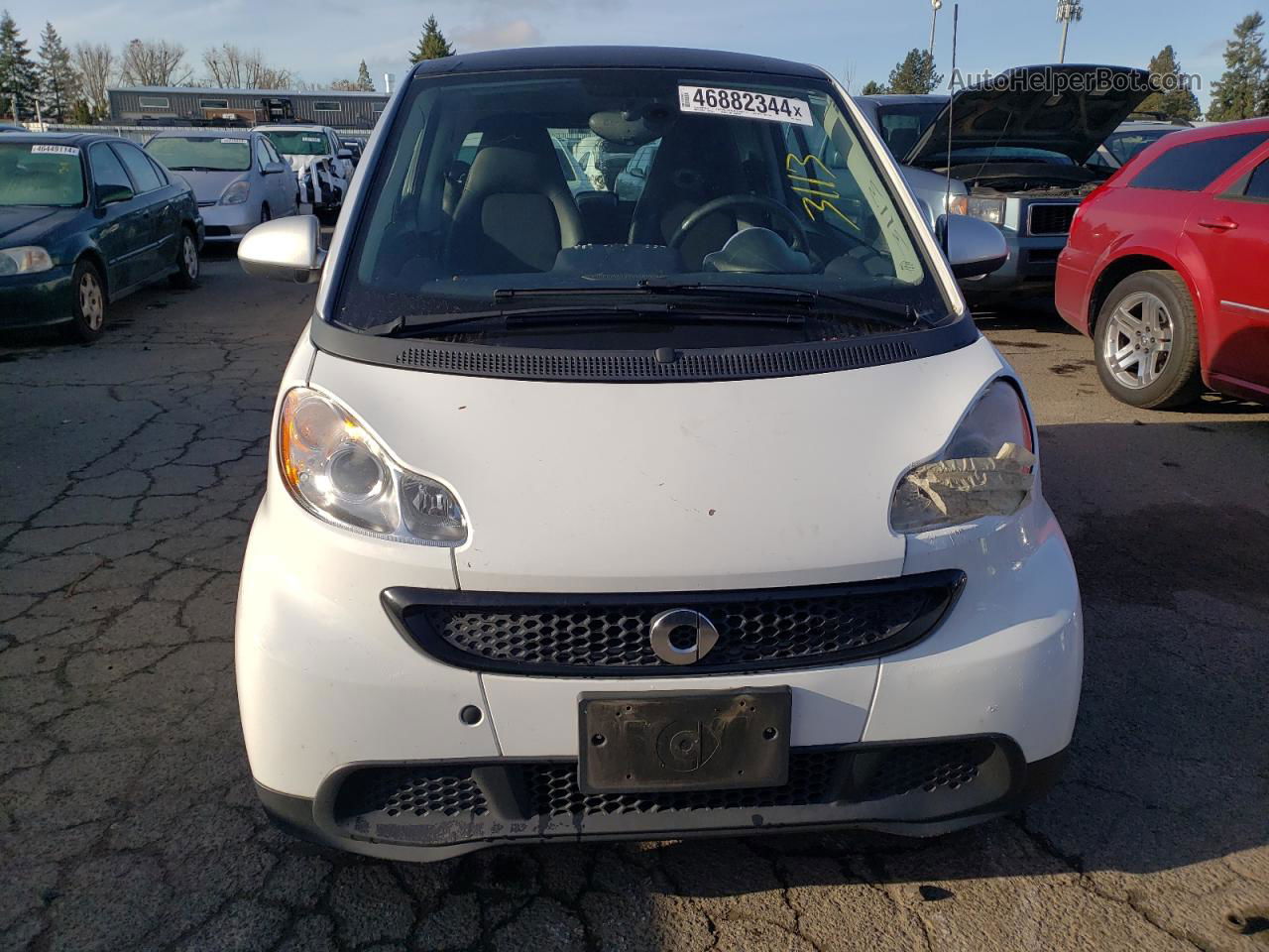 2014 Smart Fortwo Pure White vin: WMEEJ3BAXEK778796