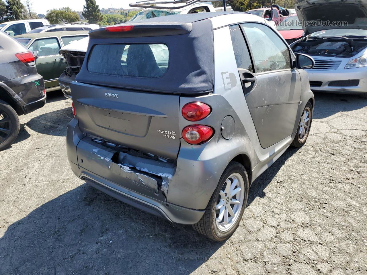 2014 Smart Fortwo  Серебряный vin: WMEEK9AA9EK789547