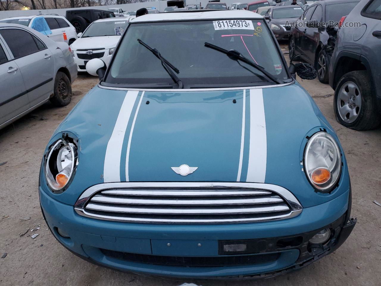 2007 Mini Cooper  Blue vin: WMWMF33527TT54228