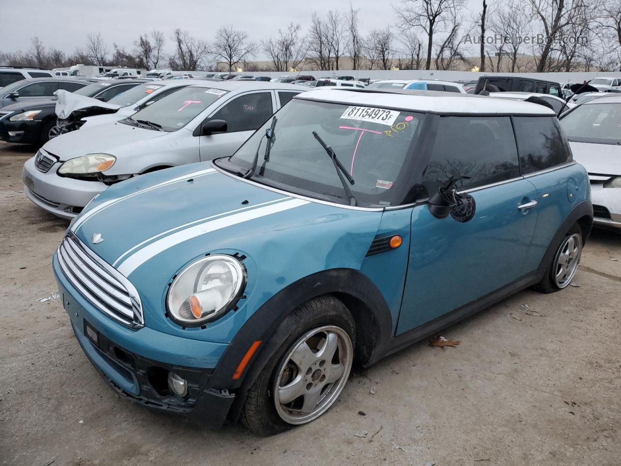 2007 Mini Cooper  Blue vin: WMWMF33527TT54228