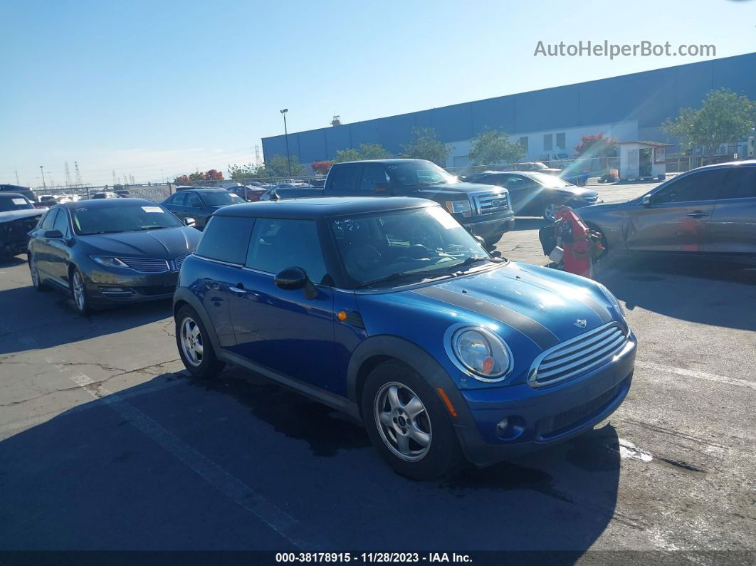 2007 Mini Cooper Синий vin: WMWMF33557TT53896