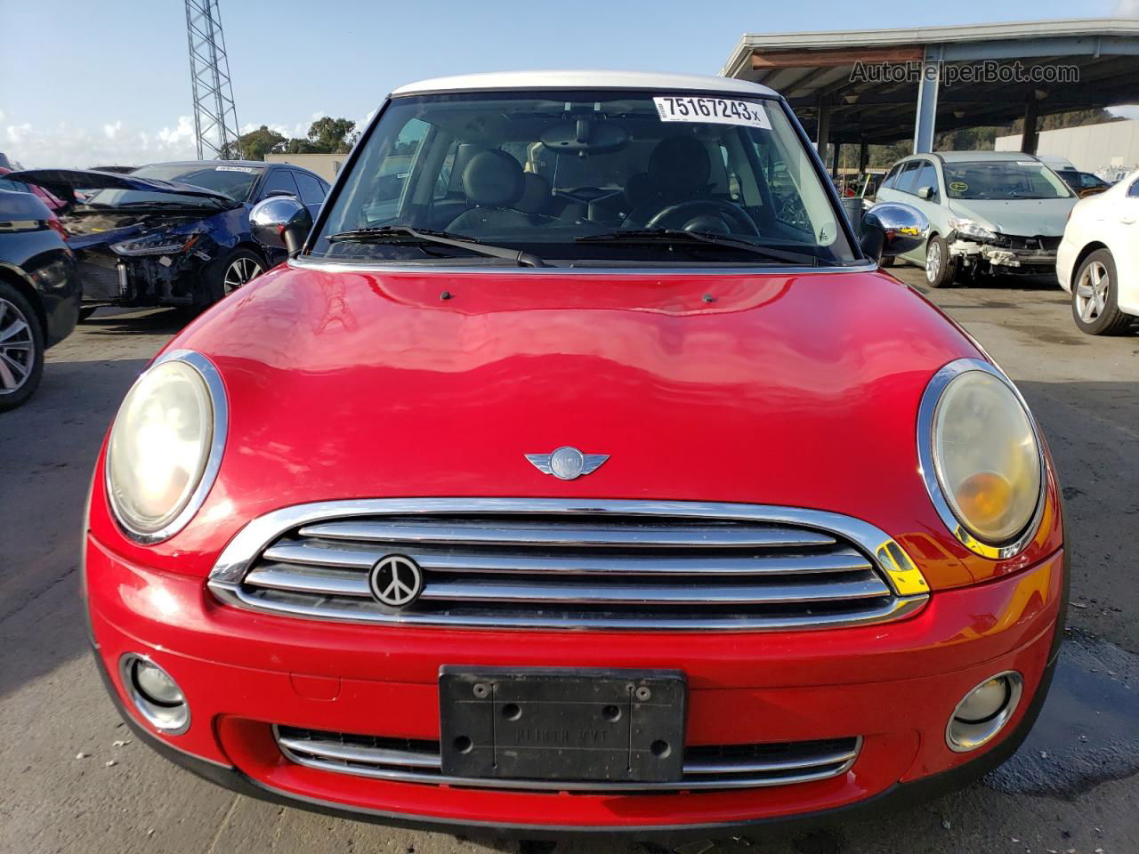 2007 Mini Cooper  Красный vin: WMWMF33577TL68075