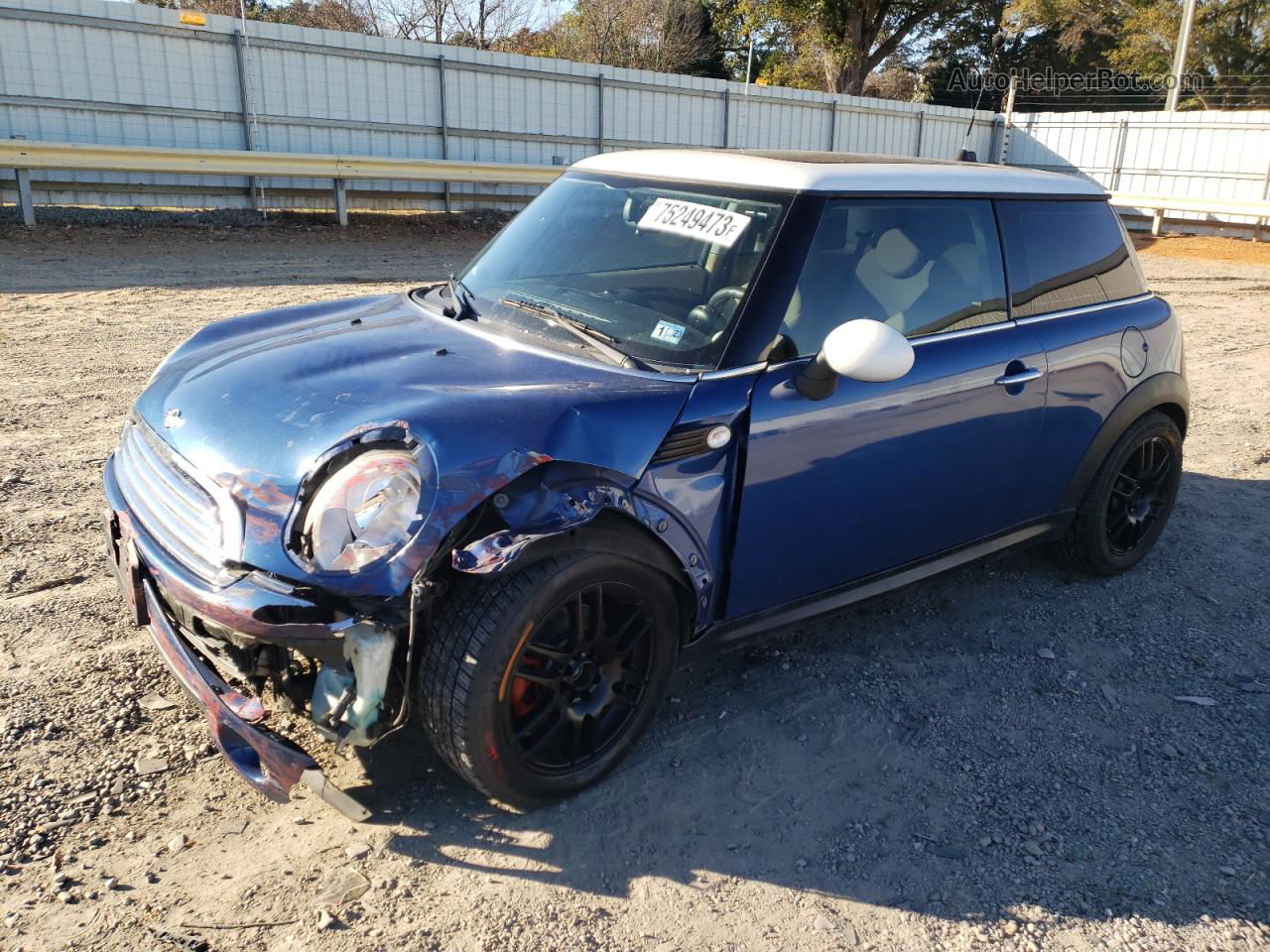 2007 Mini Cooper  Синий vin: WMWMF33597TT59202