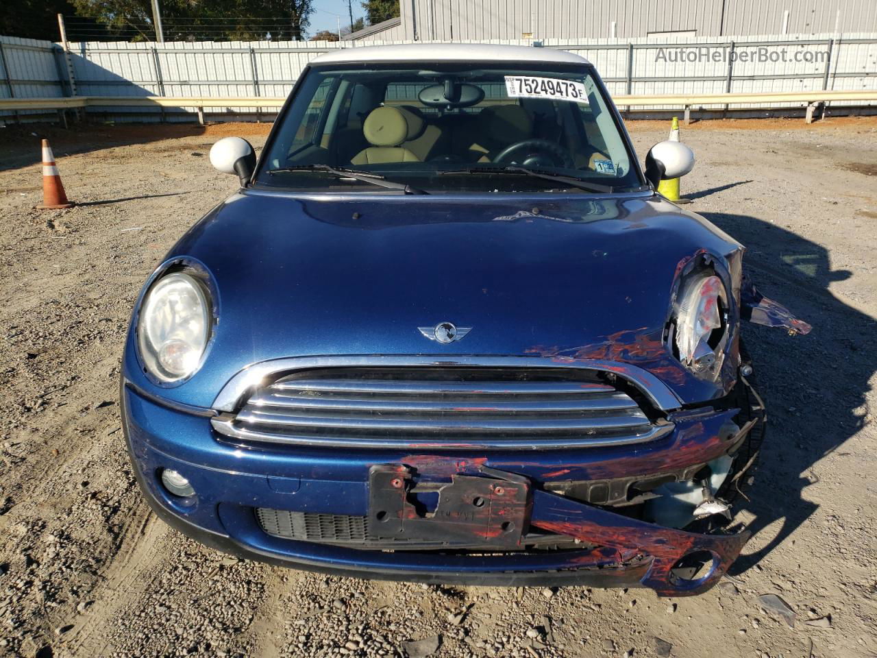 2007 Mini Cooper  Blue vin: WMWMF33597TT59202