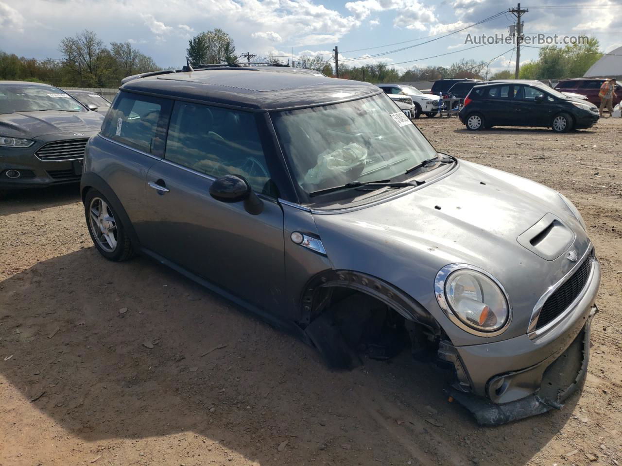 2007 Mini Cooper S Gray vin: WMWMF73537TV30677