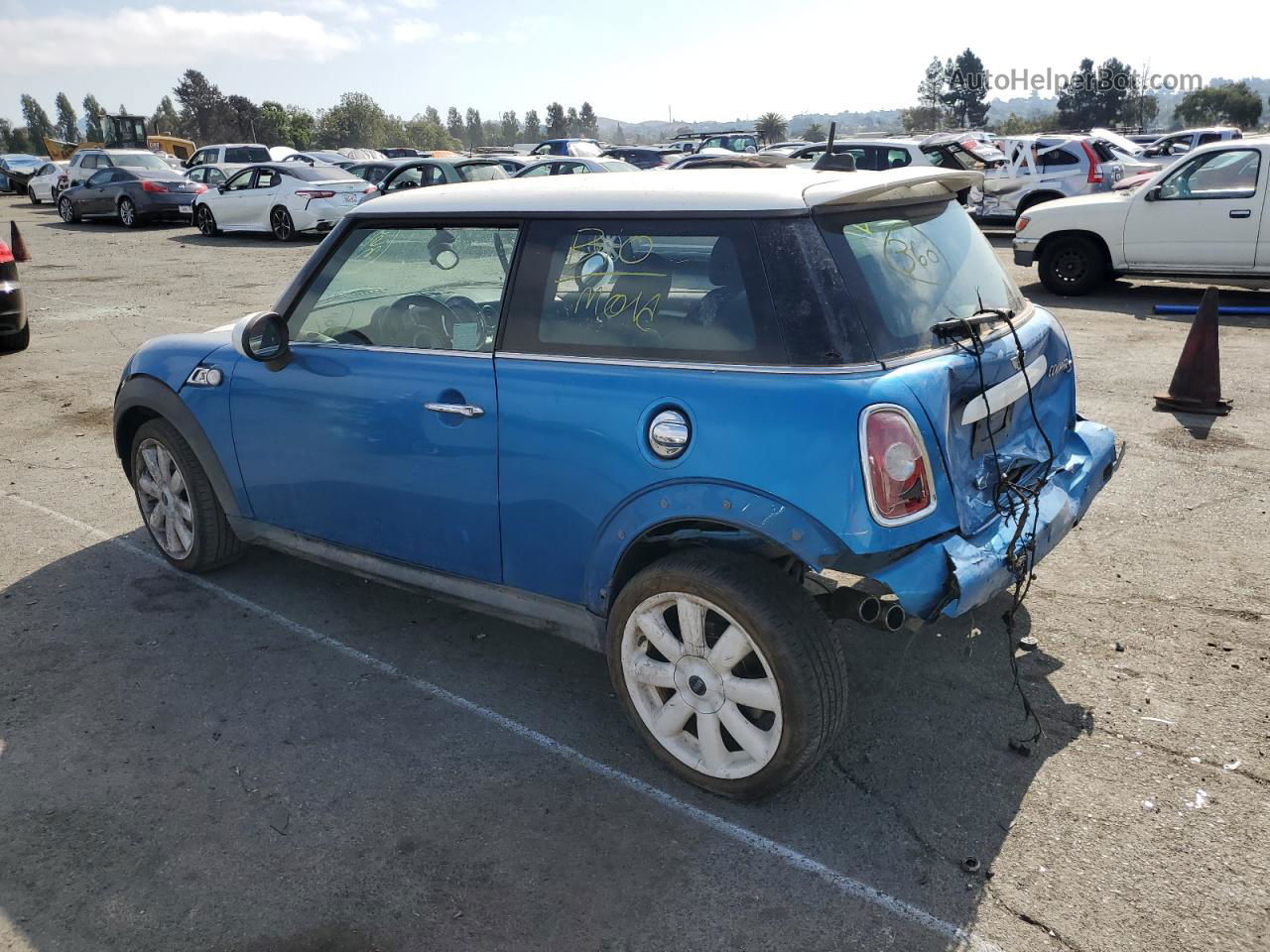 2007 Mini Cooper S Синий vin: WMWMF73577TL89564