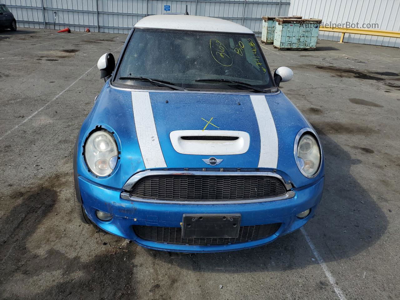 2007 Mini Cooper S Синий vin: WMWMF73577TL89564