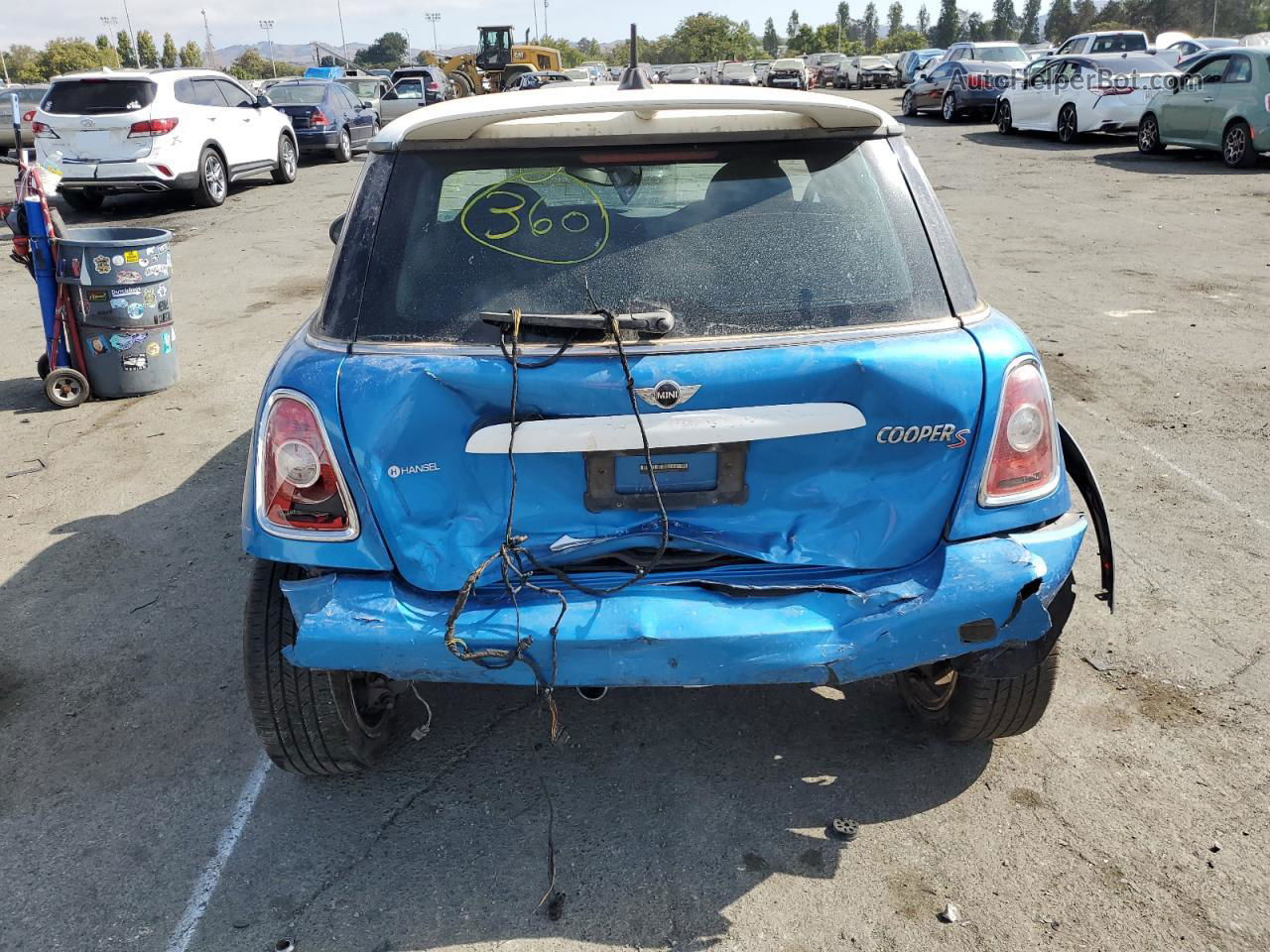 2007 Mini Cooper S Blue vin: WMWMF73577TL89564