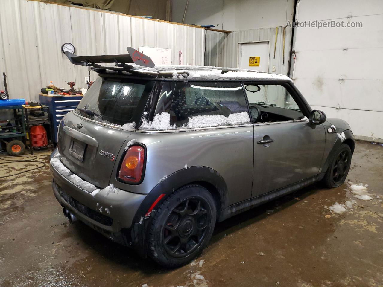 2007 Mini Cooper S Серый vin: WMWMF735X7TL87890