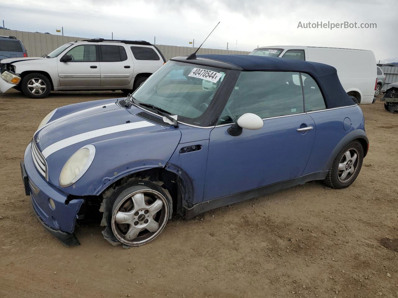 2007 Mini Cooper  Синий vin: WMWRF33517TF66322