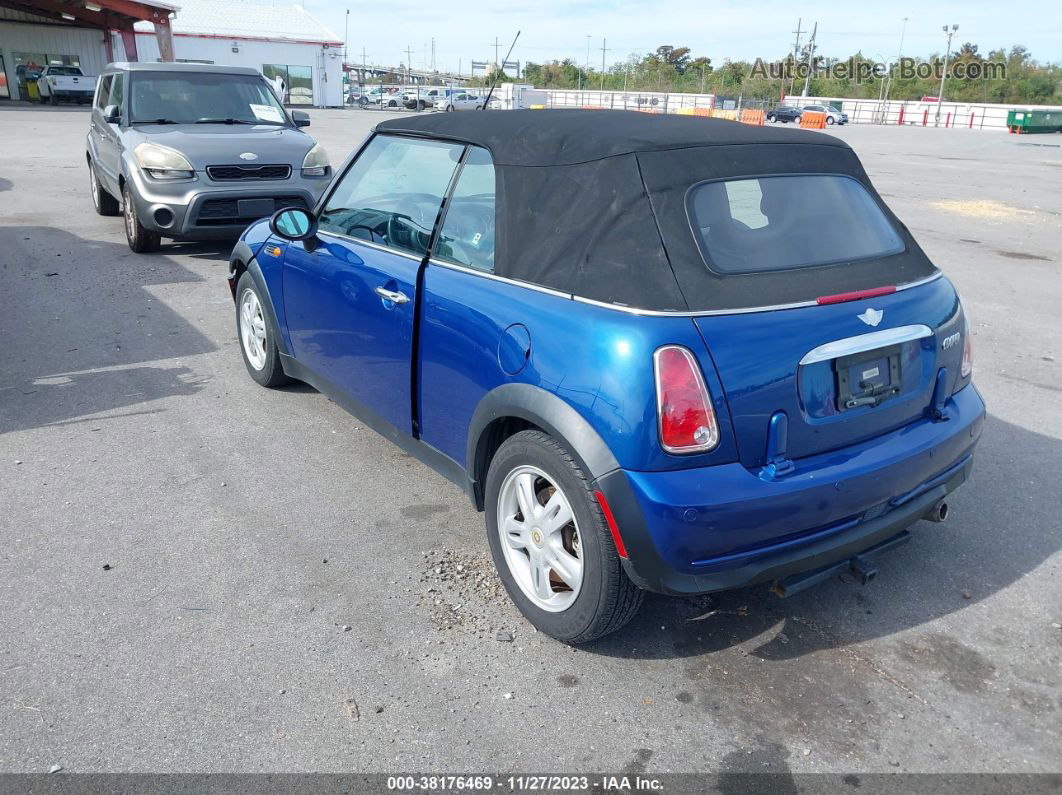 2007 Mini Cooper   Синий vin: WMWRF33547TF66959