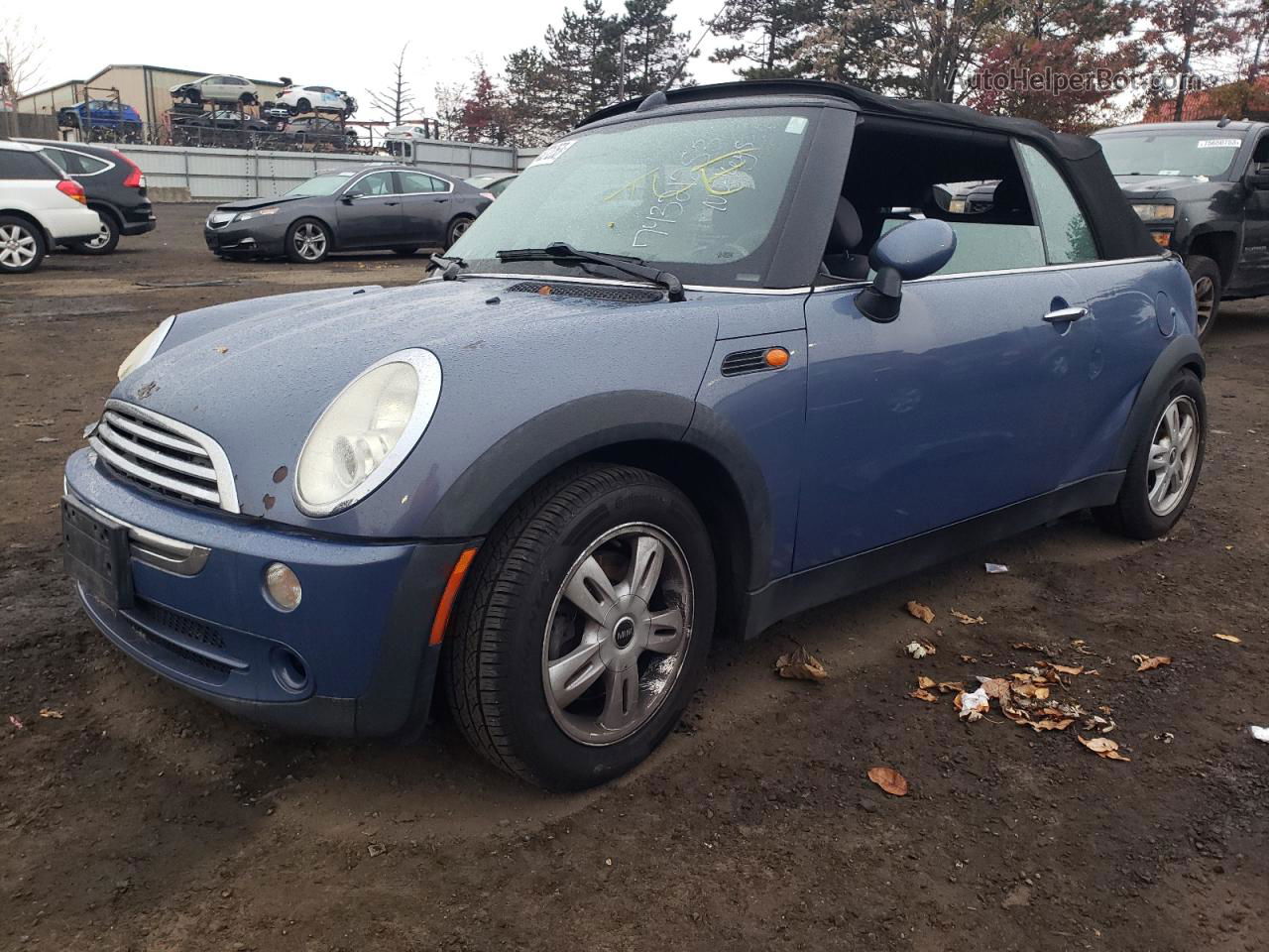 2007 Mini Cooper  Blue vin: WMWRF33567TF66462