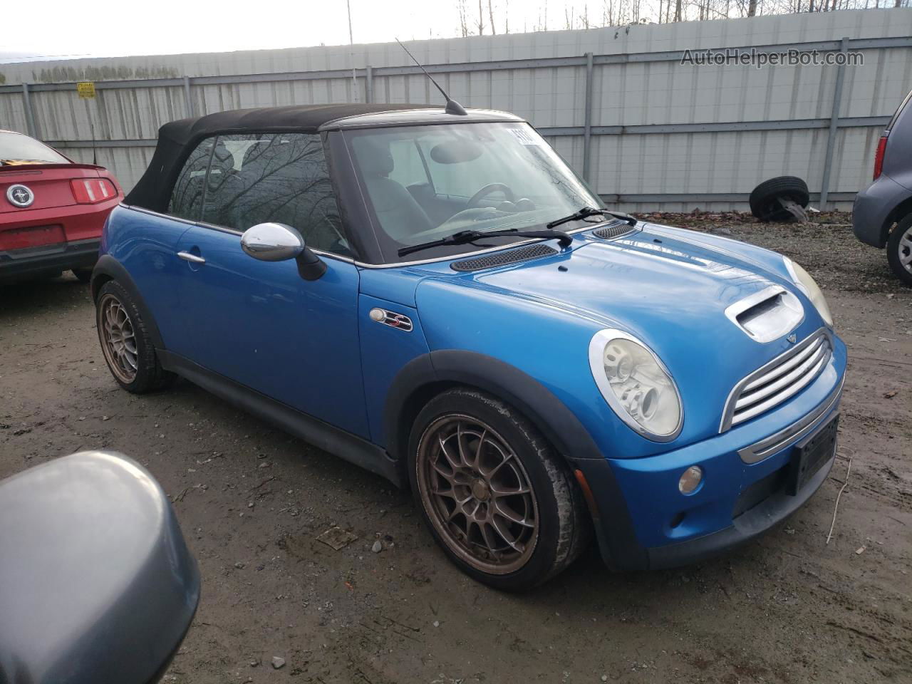 2007 Mini Cooper S Blue vin: WMWRH33527TL94289