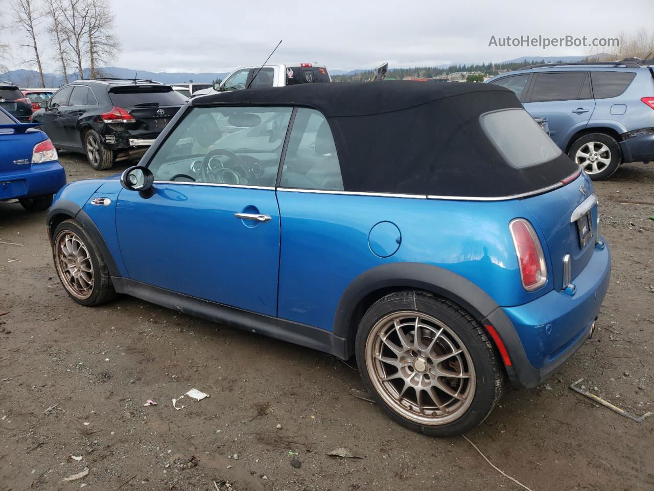 2007 Mini Cooper S Blue vin: WMWRH33527TL94289