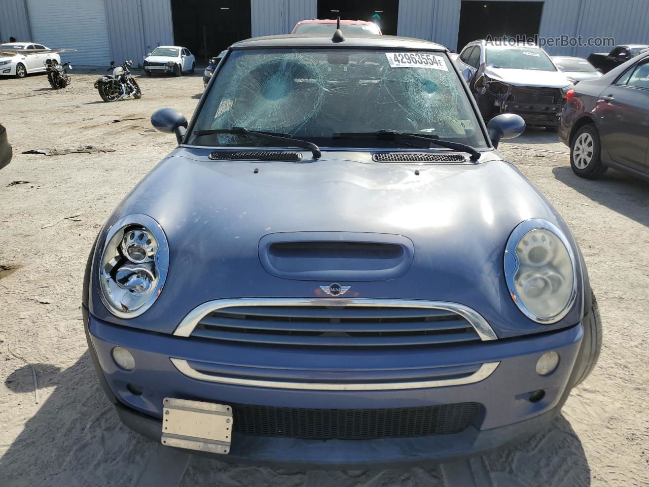 2007 Mini Cooper S Blue vin: WMWRH33537TL95662