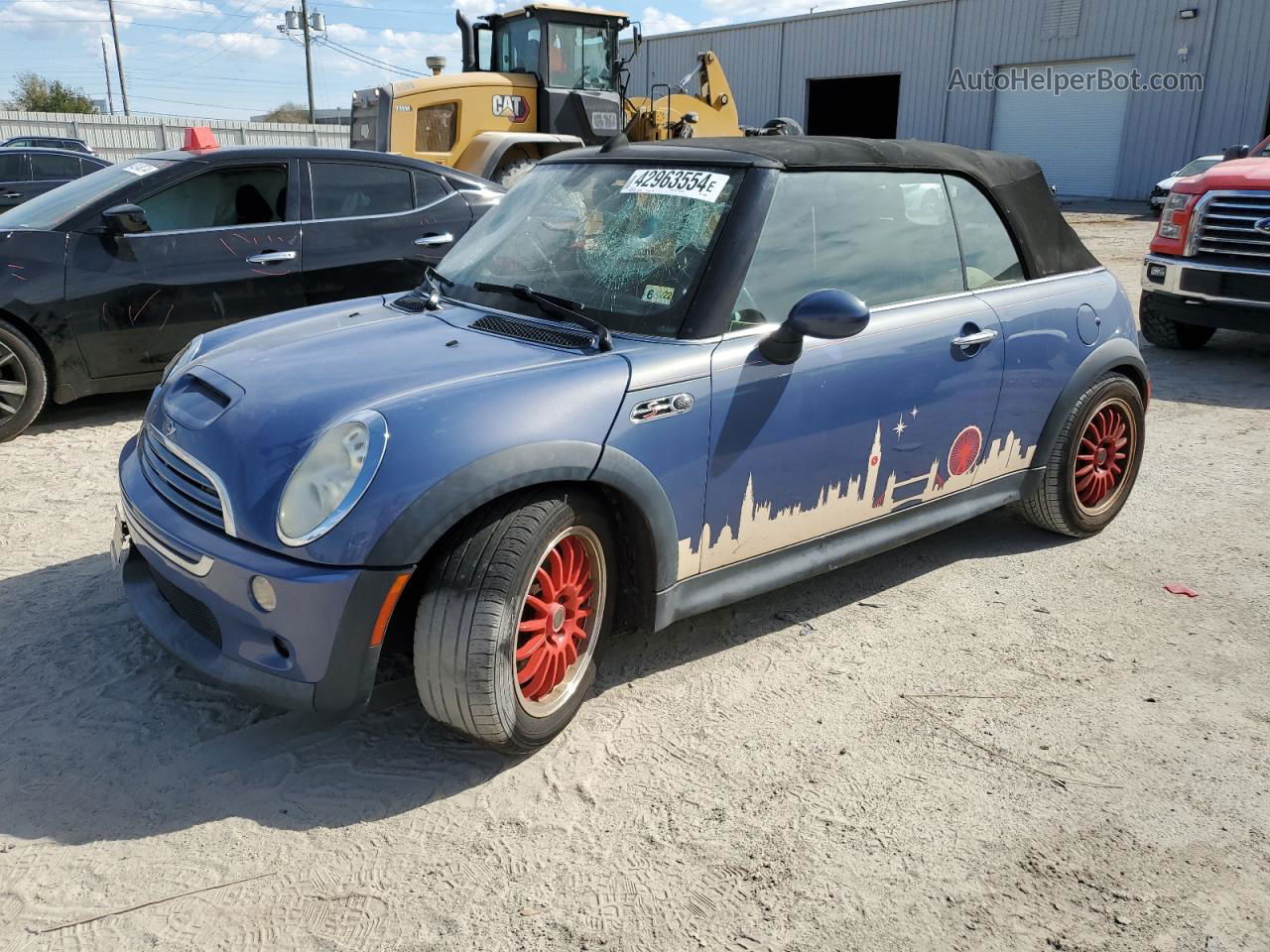 2007 Mini Cooper S Blue vin: WMWRH33537TL95662