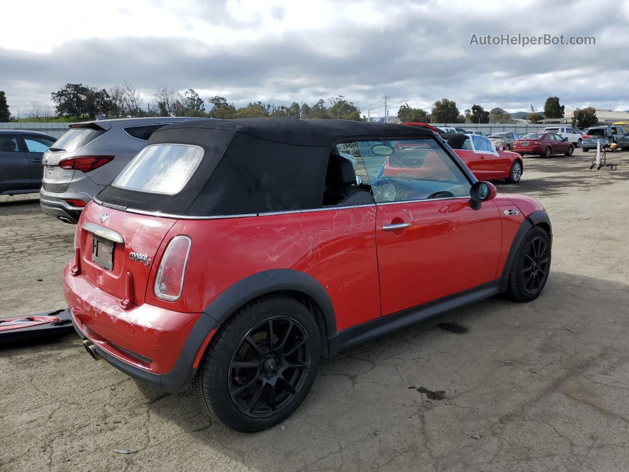 2007 Mini Cooper S Red vin: WMWRH33537TL95855