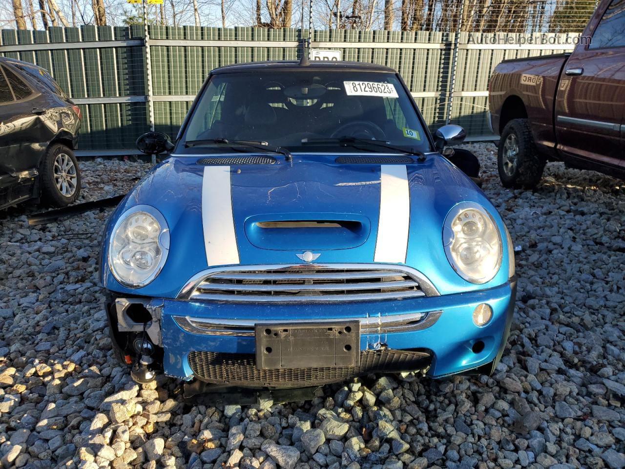 2007 Mini Cooper S Blue vin: WMWRH33557TL95016