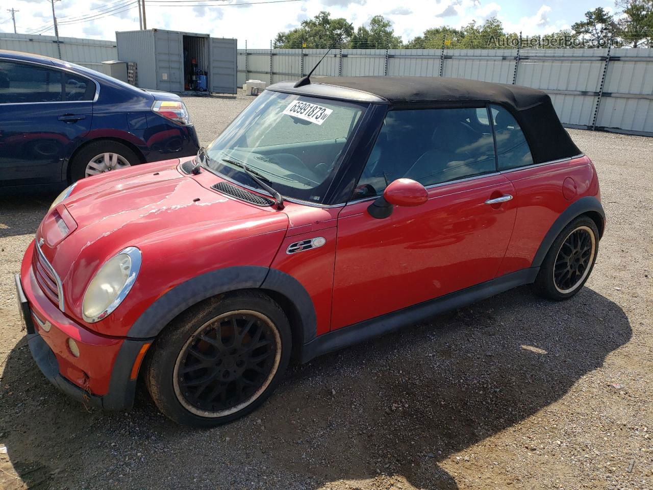 2007 Mini Cooper S Красный vin: WMWRH33567TL94506