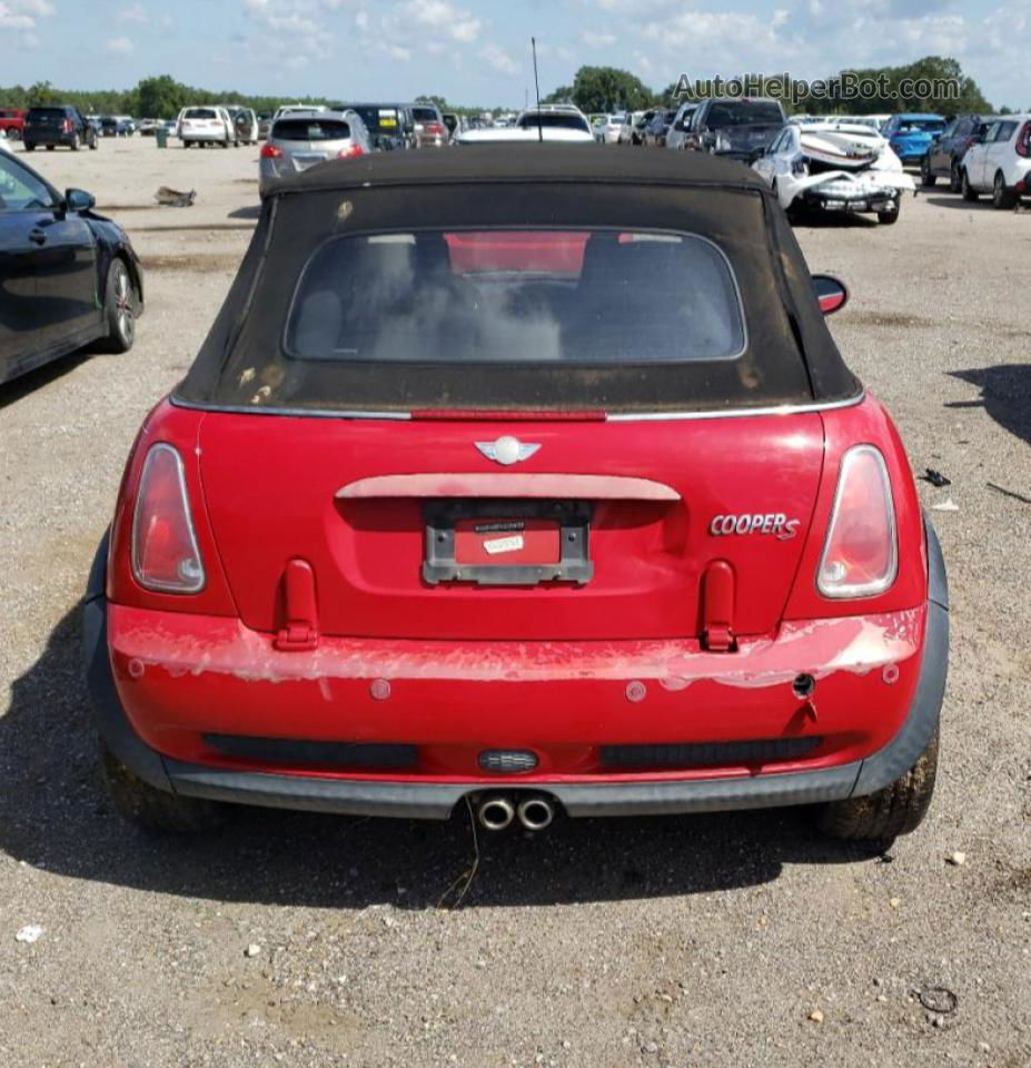 2007 Mini Cooper S Red vin: WMWRH33567TL94506