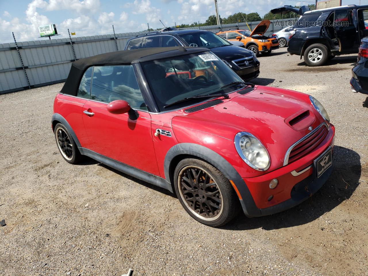 2007 Mini Cooper S Красный vin: WMWRH33567TL94506