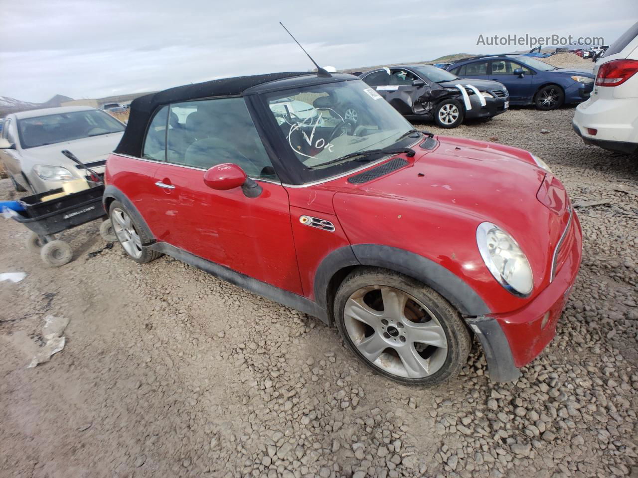 2007 Mini Cooper S Red vin: WMWRH33567TL95705