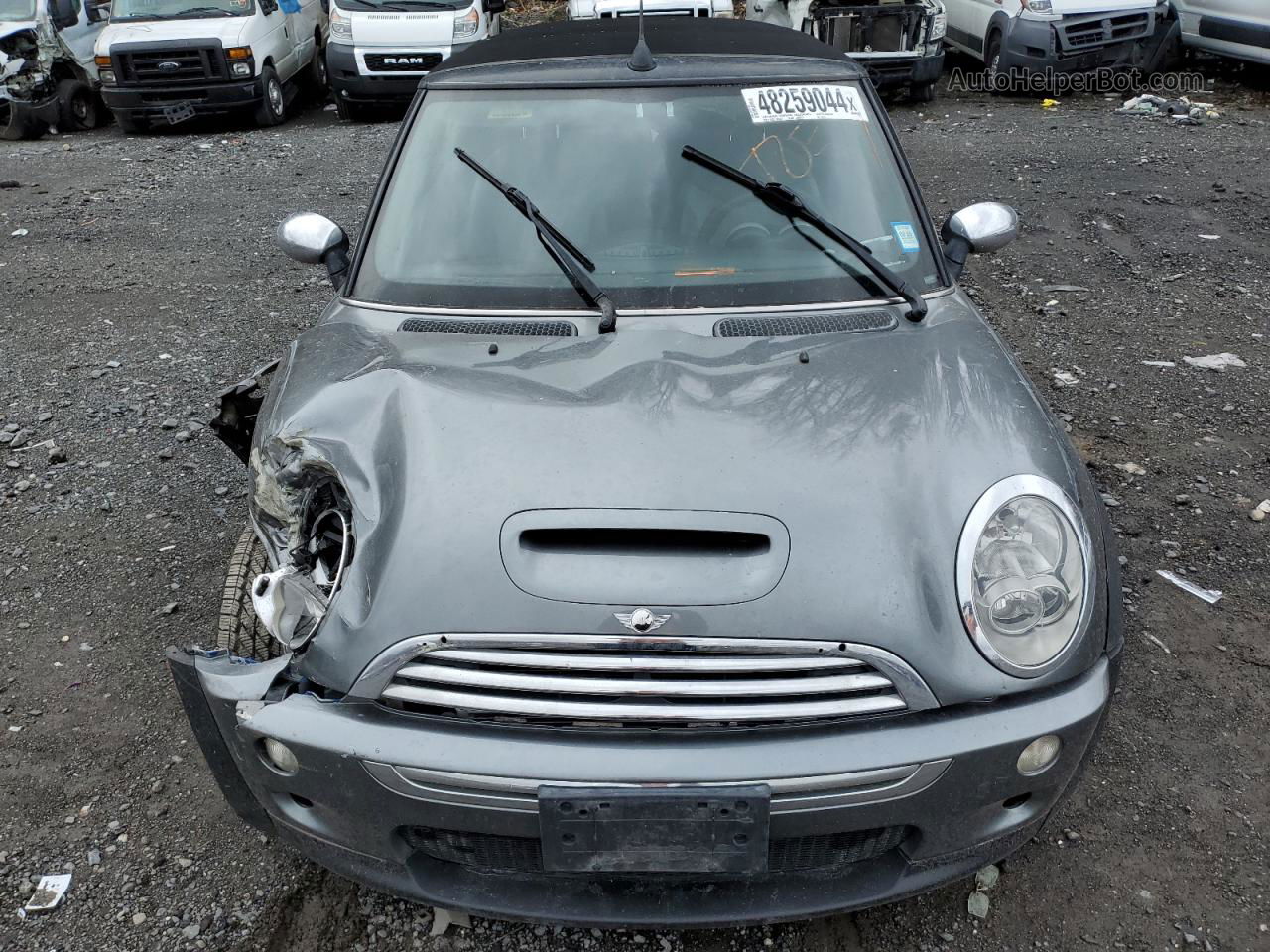 2007 Mini Cooper S Серый vin: WMWRH335X7TJ44430