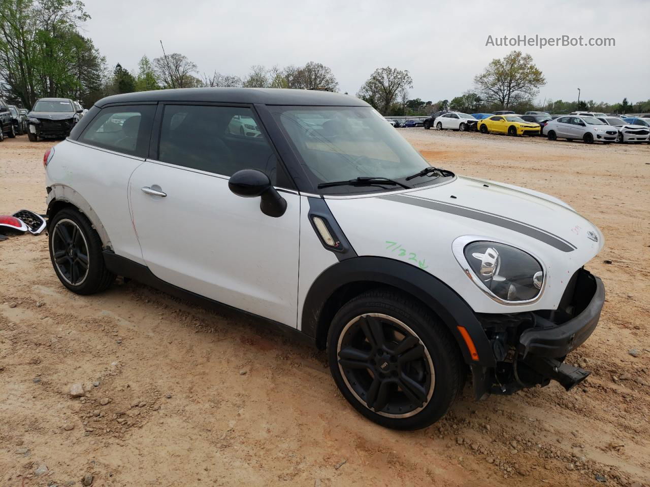 2015 Mini Cooper S Paceman White vin: WMWSS5C55FWT84612