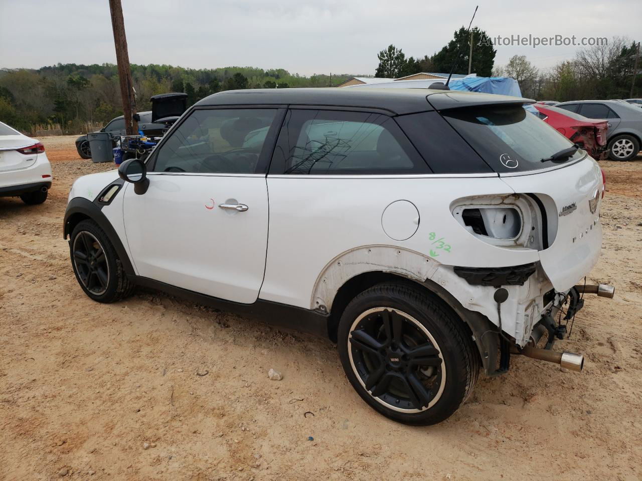 2015 Mini Cooper S Paceman White vin: WMWSS5C55FWT84612