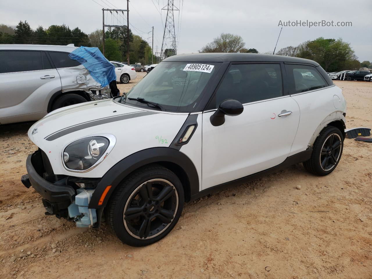 2015 Mini Cooper S Paceman White vin: WMWSS5C55FWT84612