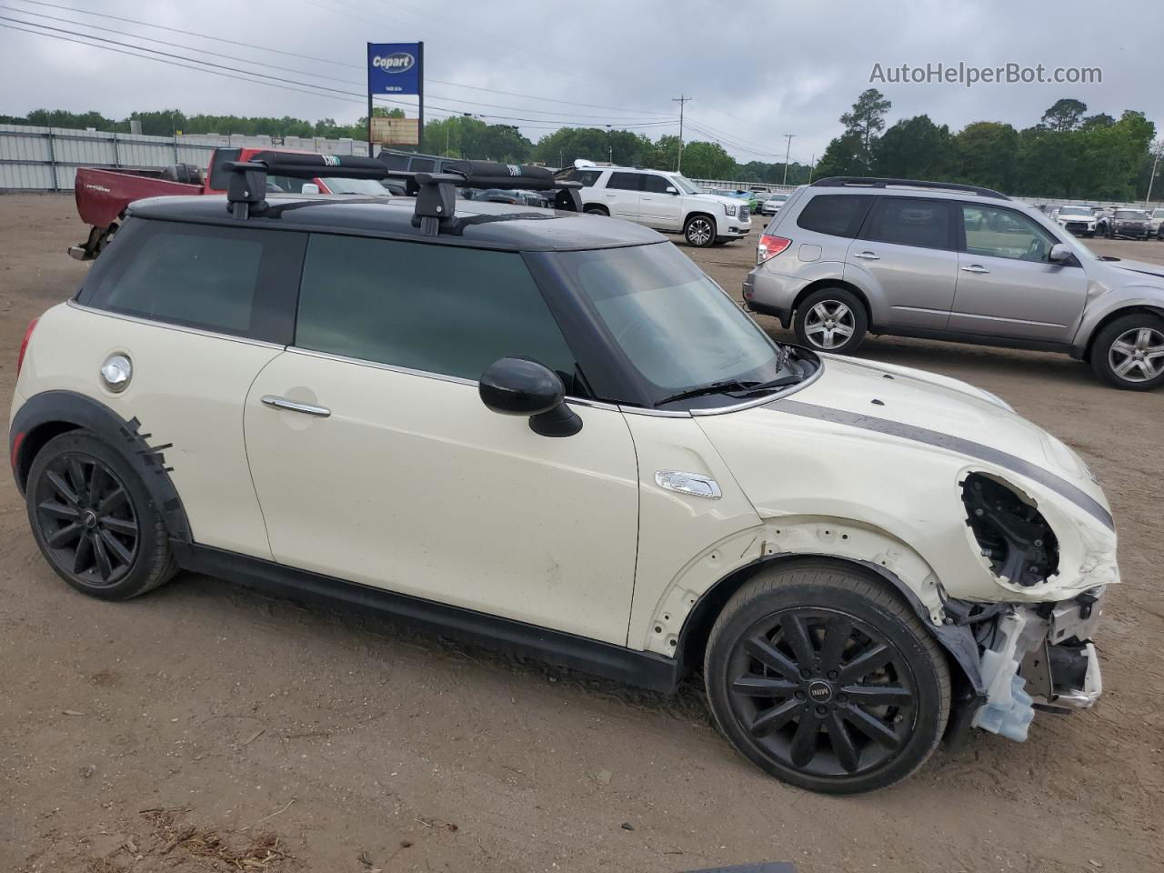 2015 Mini Cooper S Cream vin: WMWXP7C57F2A39398