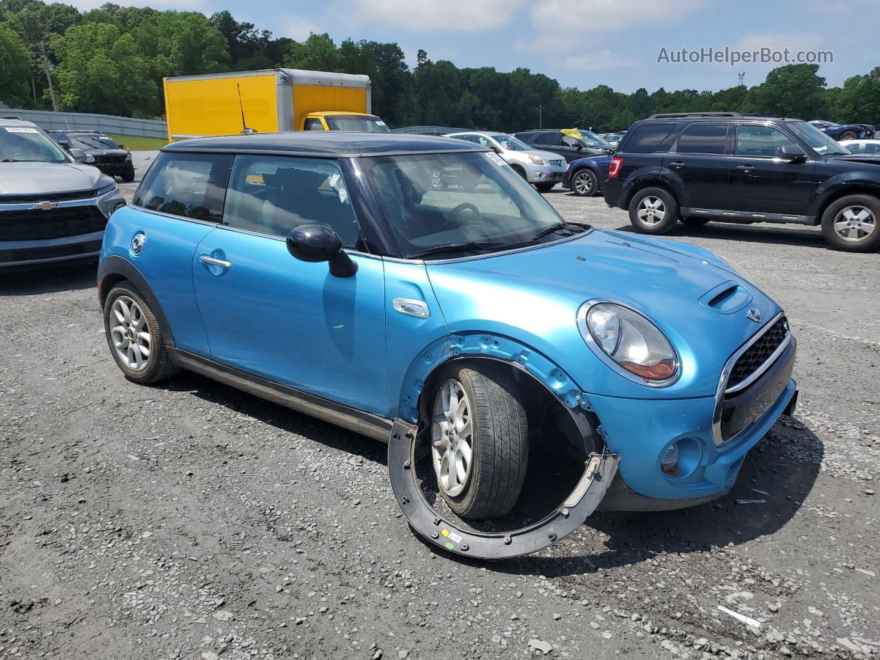 2015 Mini Cooper S Синий vin: WMWXP7C57F2A40972