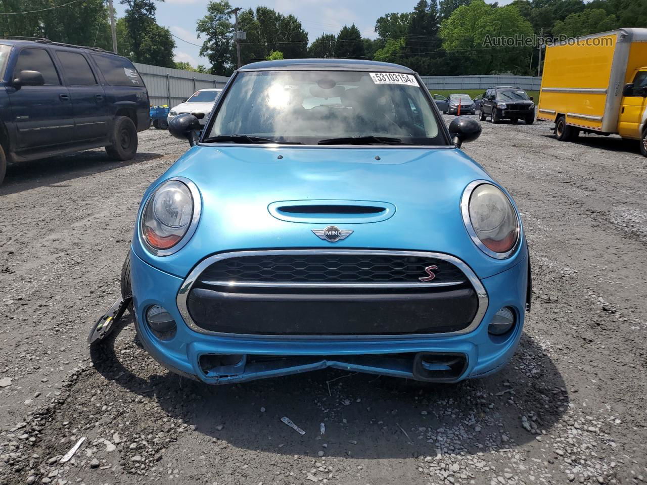 2015 Mini Cooper S Синий vin: WMWXP7C57F2A40972