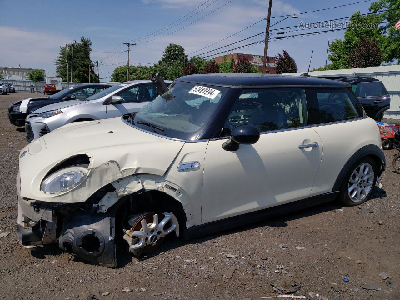 2015 Mini Cooper S White vin: WMWXP7C58F2A40687