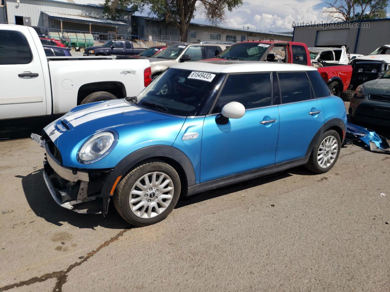 2015 Mini Cooper S Синий vin: WMWXU3C58F2B66243