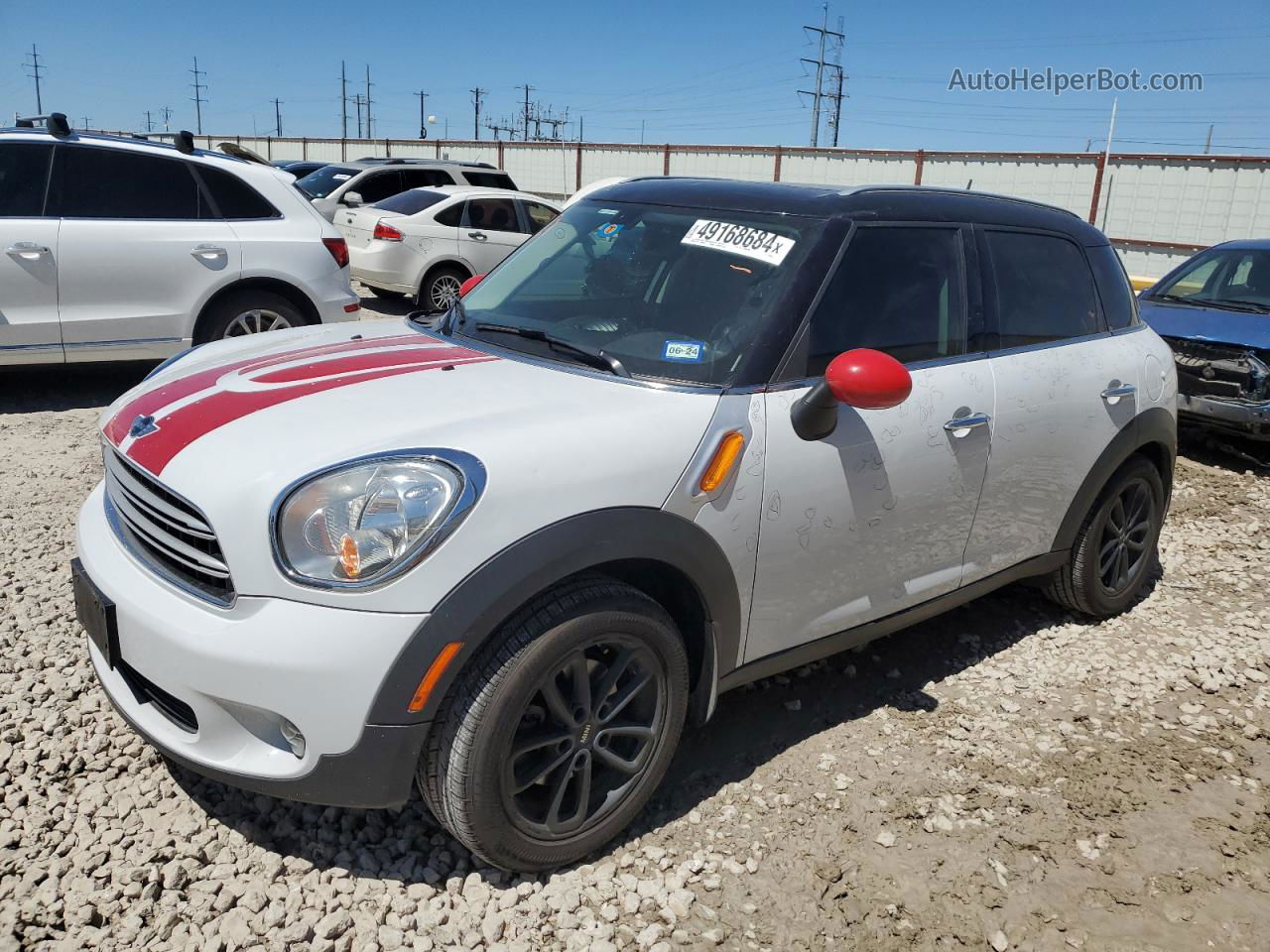 2015 Mini Cooper Countryman White vin: WMWZB3C52FWR44654