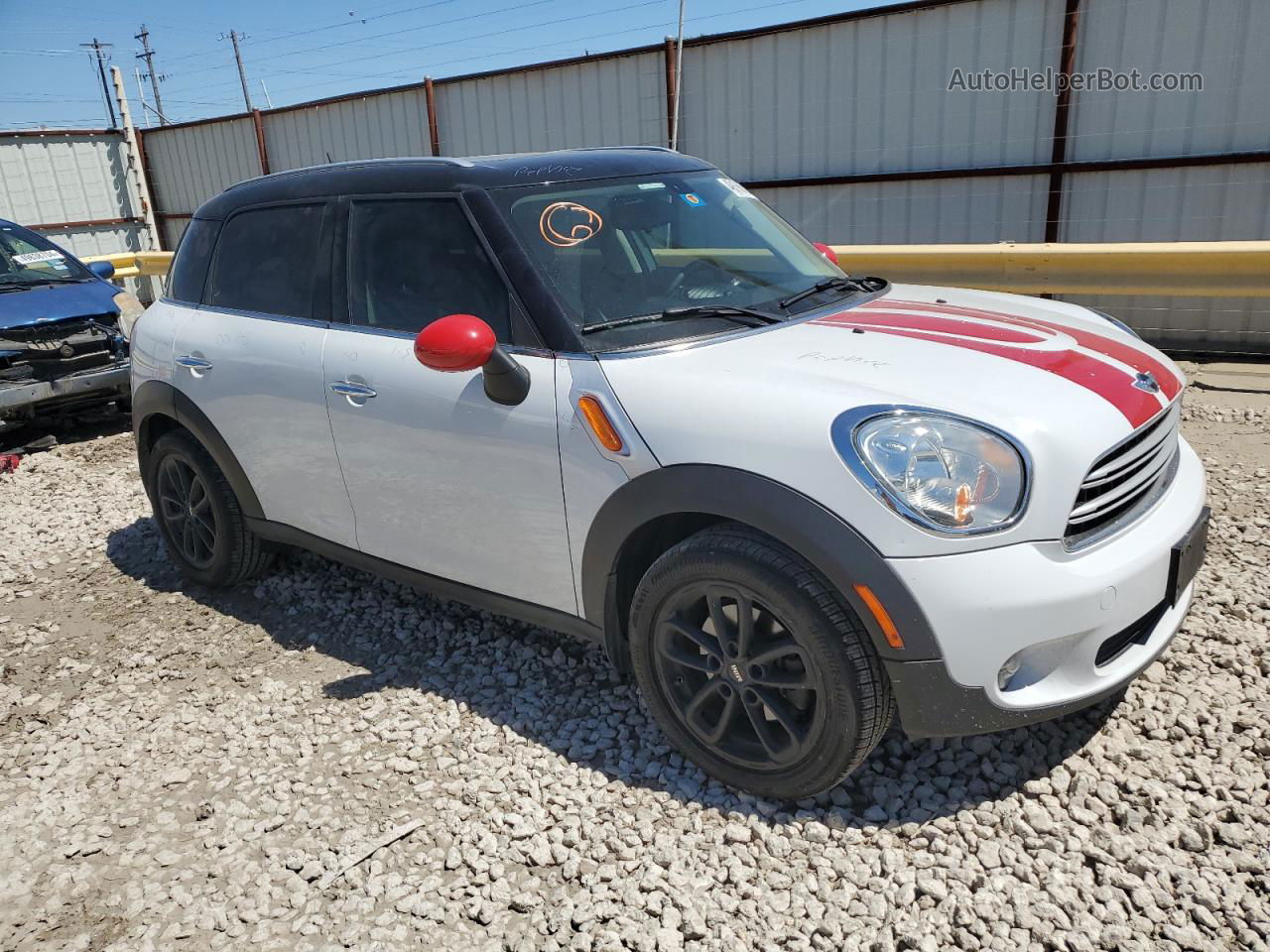 2015 Mini Cooper Countryman White vin: WMWZB3C52FWR44654