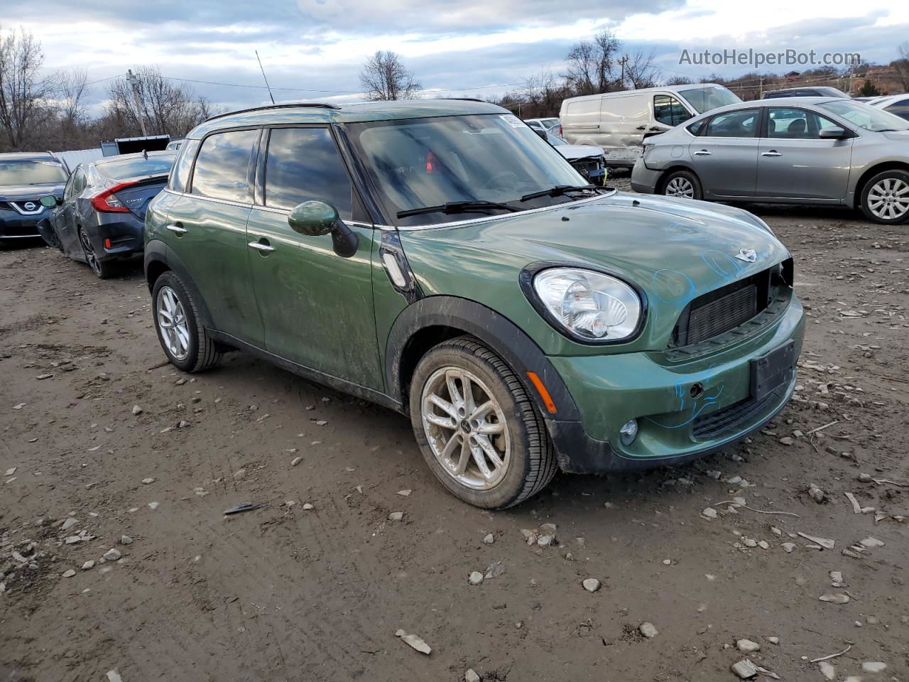 2015 Mini Cooper Countryman Зеленый vin: WMWZB3C55FWR43336