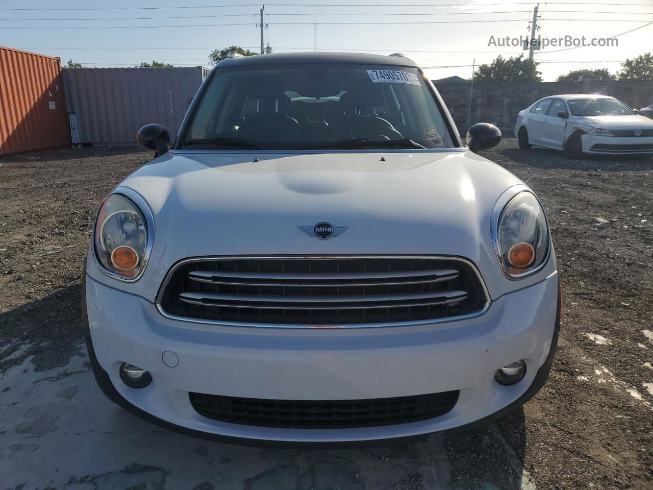 2015 Mini Cooper Countryman White vin: WMWZB3C58FWR45338