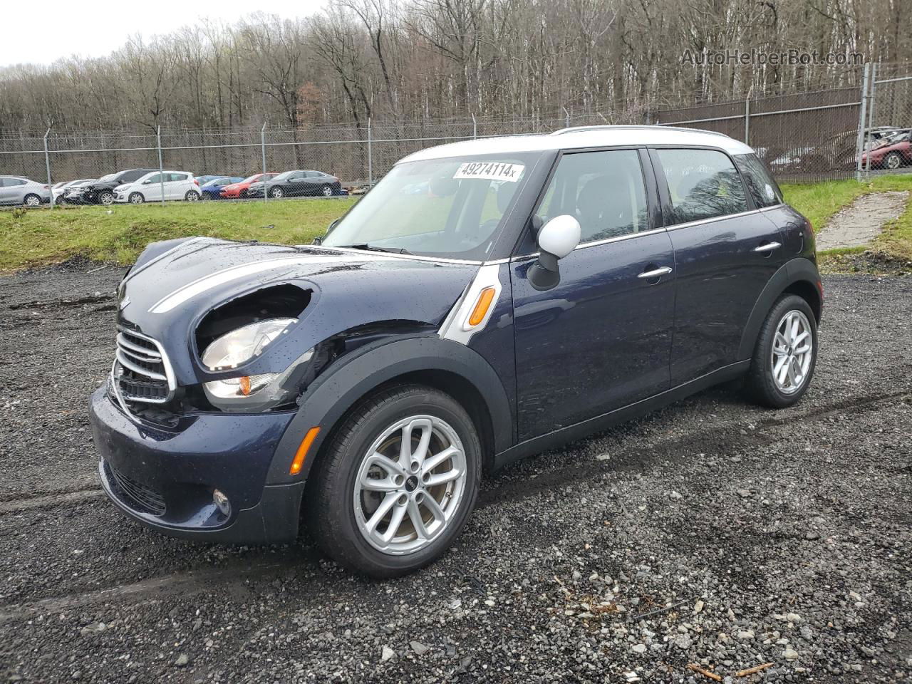 2015 Mini Cooper Countryman Blue vin: WMWZB3C59FWR45686