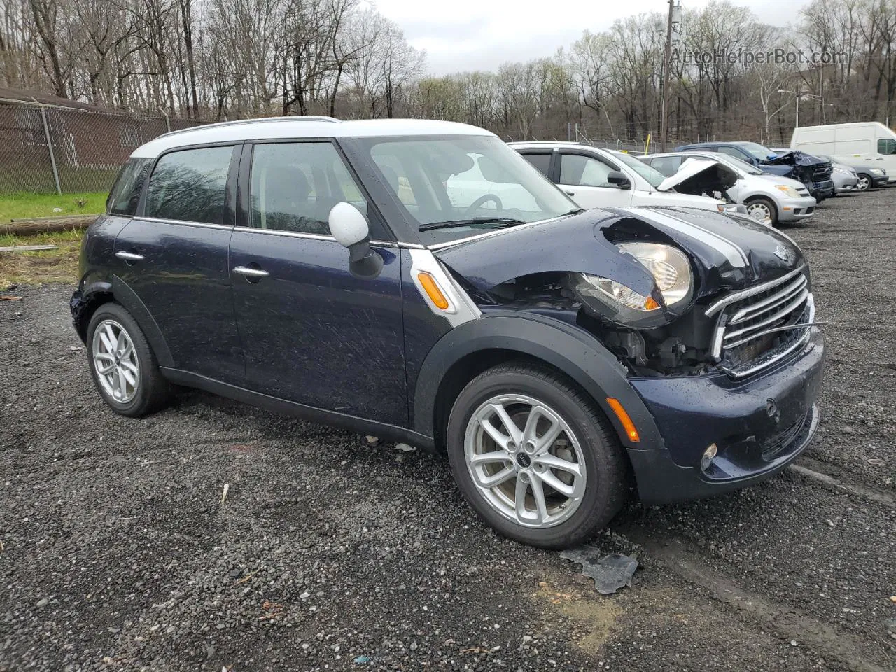 2015 Mini Cooper Countryman Синий vin: WMWZB3C59FWR45686