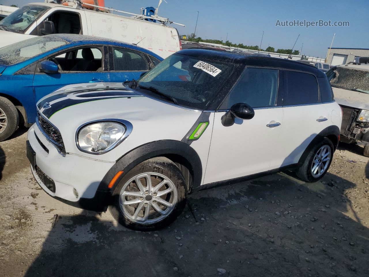 2015 Mini Cooper S Countryman White vin: WMWZC3C50FWT02740