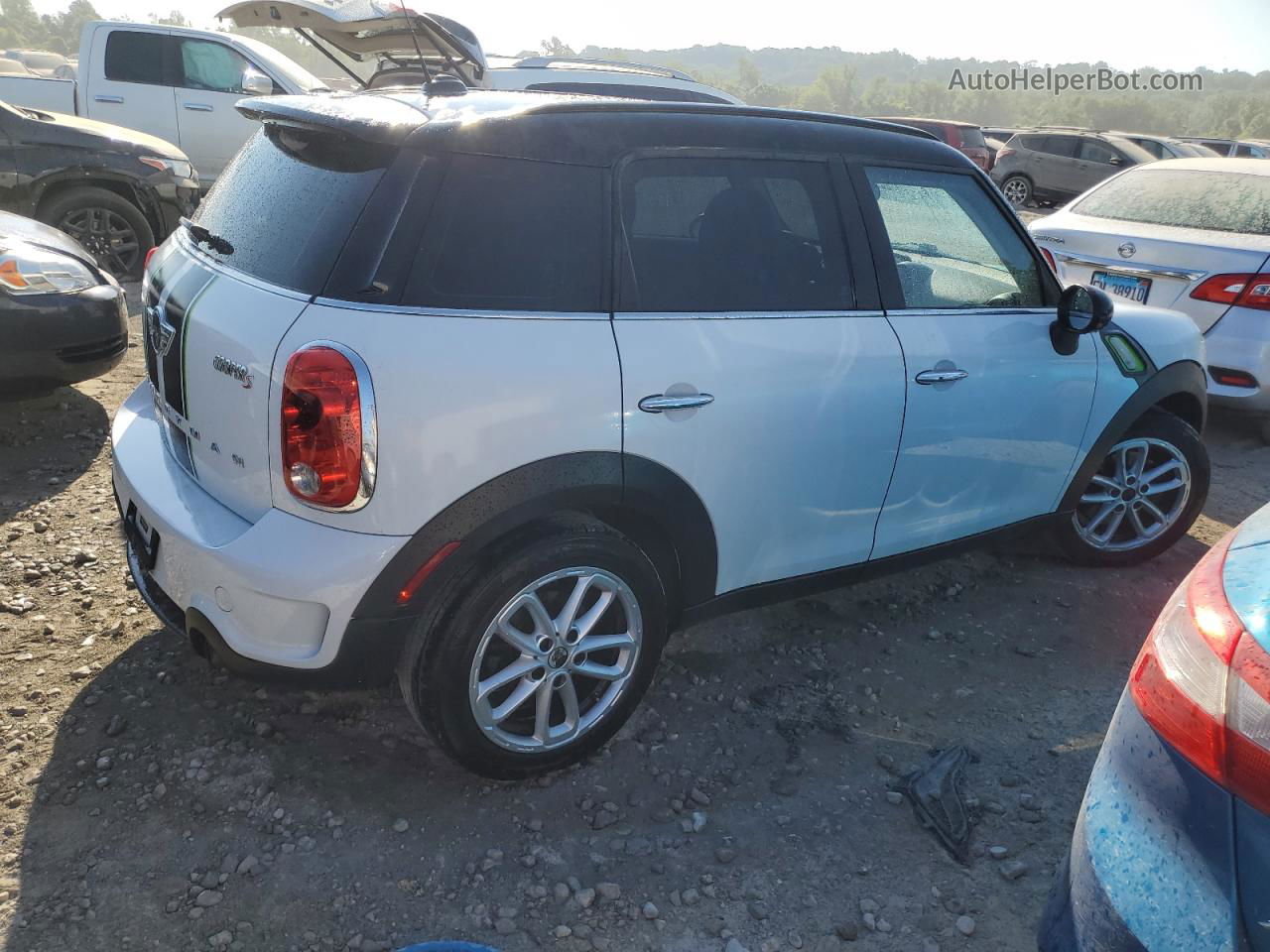 2015 Mini Cooper S Countryman White vin: WMWZC3C50FWT02740