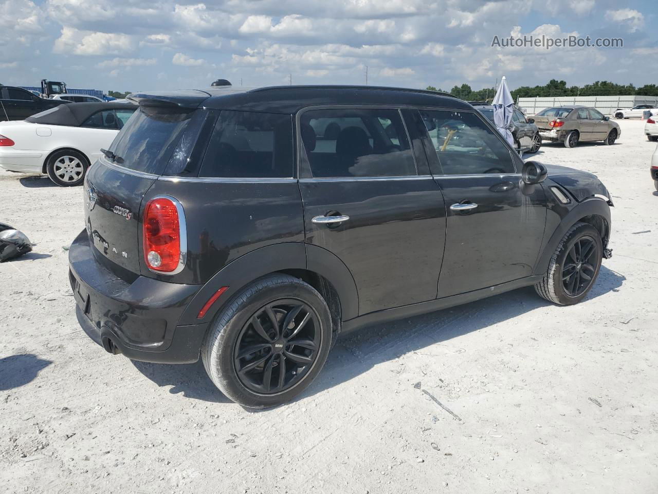 2015 Mini Cooper S Countryman Black vin: WMWZC3C52FWT01430