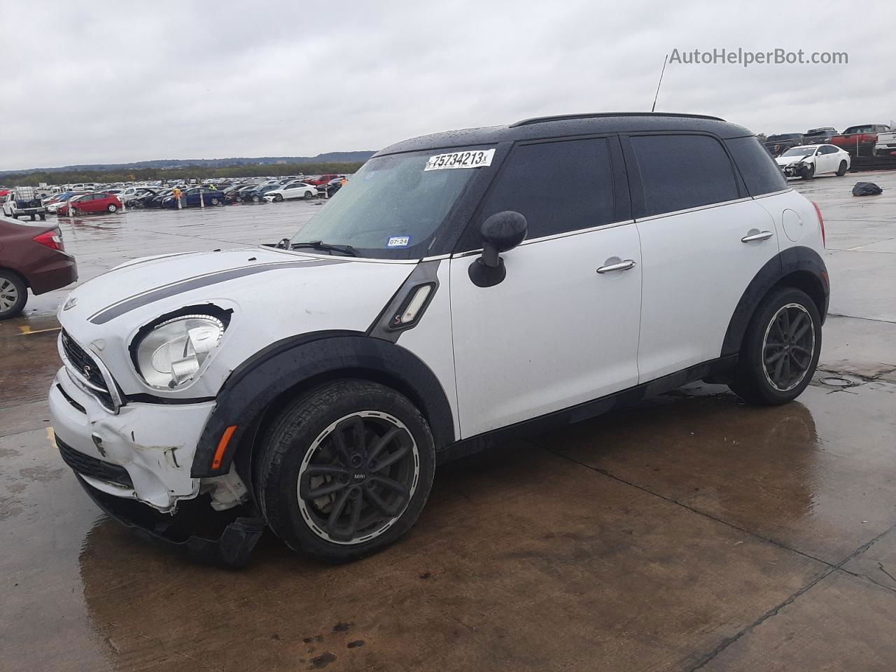 2015 Mini Cooper S Countryman Белый vin: WMWZC3C52FWT02335