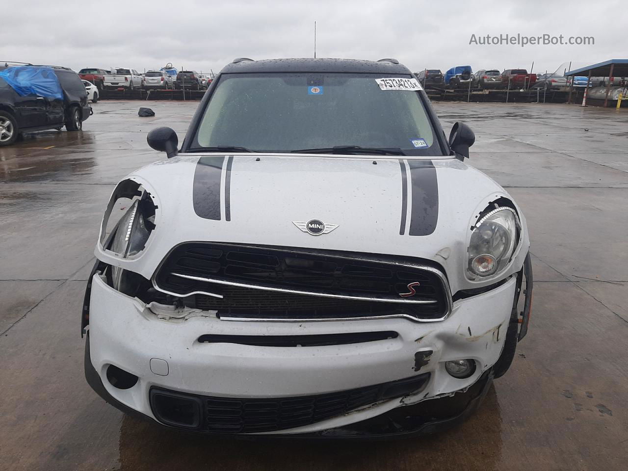 2015 Mini Cooper S Countryman Белый vin: WMWZC3C52FWT02335