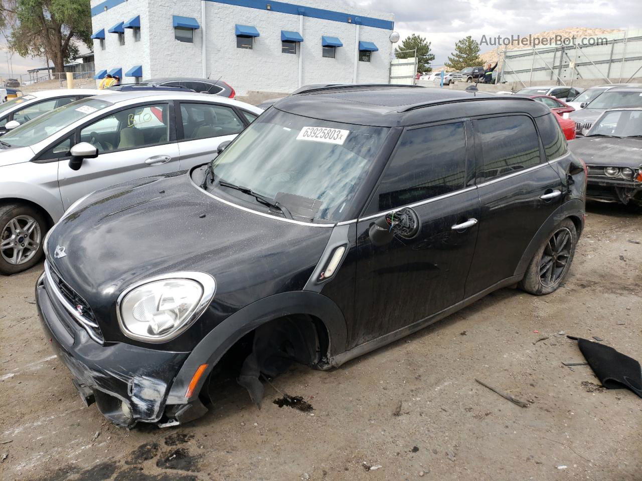 2015 Mini Cooper S Countryman Black vin: WMWZC3C53FWT06507