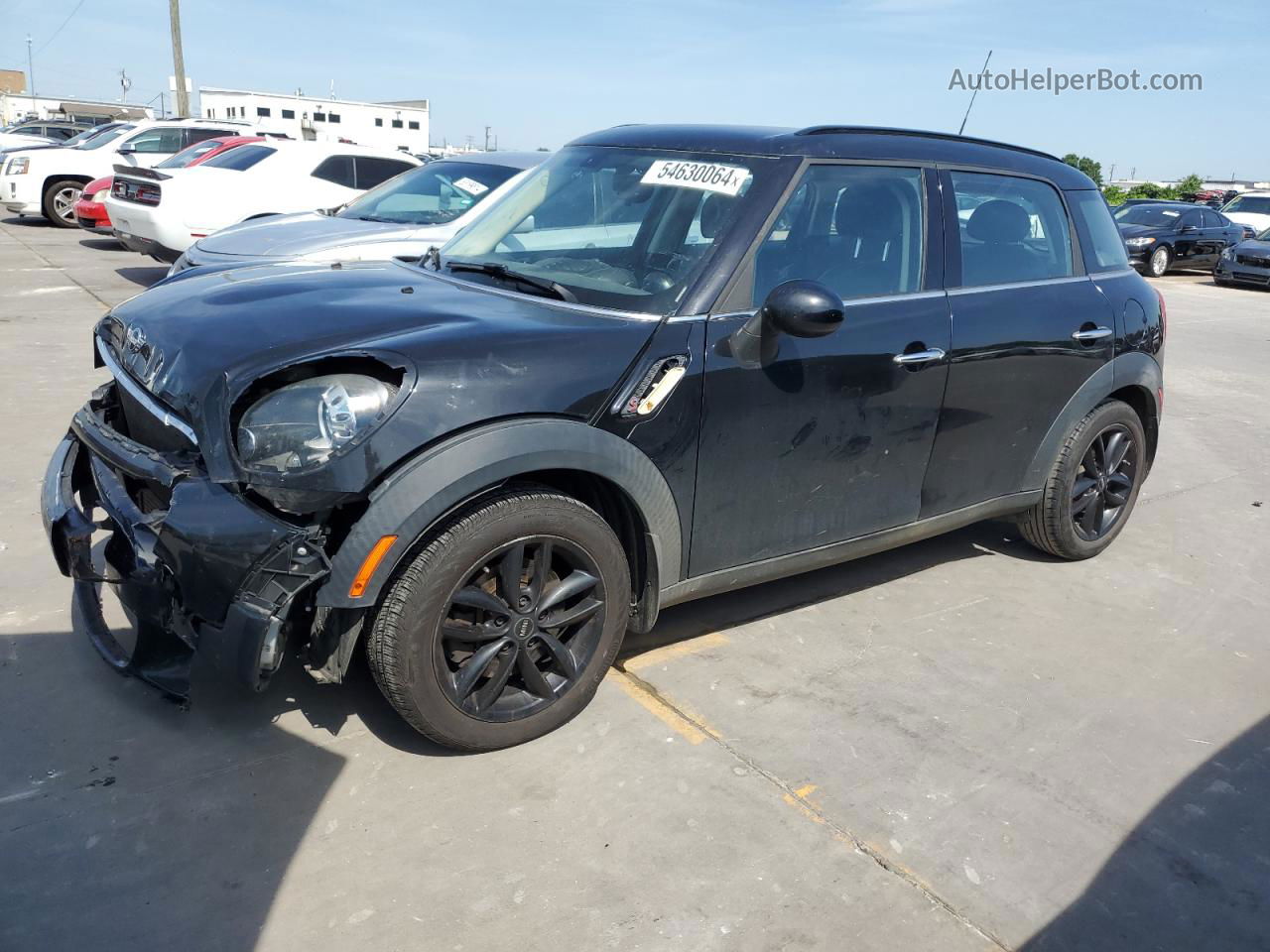 2015 Mini Cooper S Countryman Black vin: WMWZC3C55FWT02989