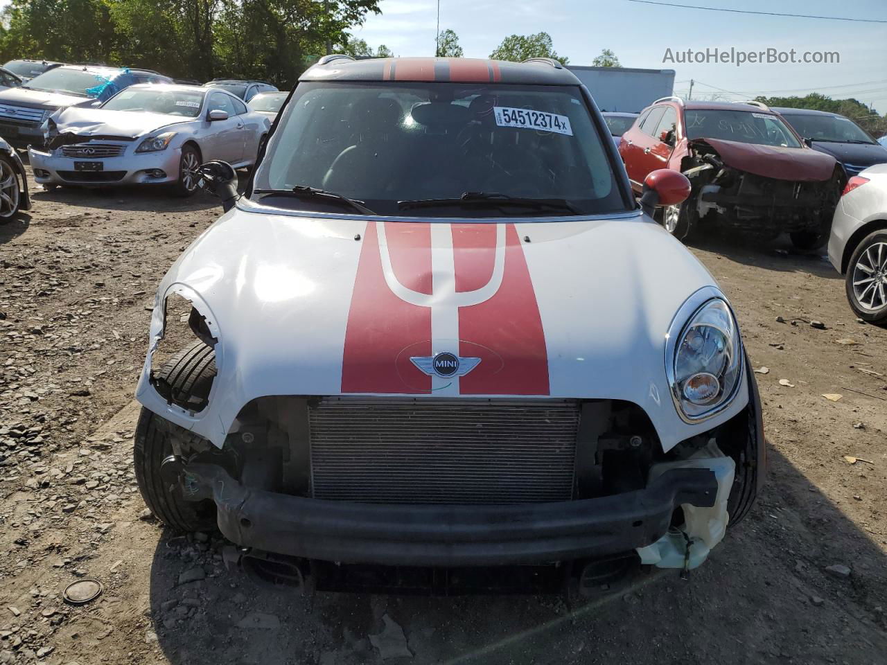 2015 Mini Cooper S Countryman Белый vin: WMWZC3C55FWT04242